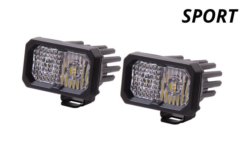 Diode Dynamics Stage Series 2 In LED Pod Sport - White Combo Standard ABL (Pair) - DD6388P - view 3
