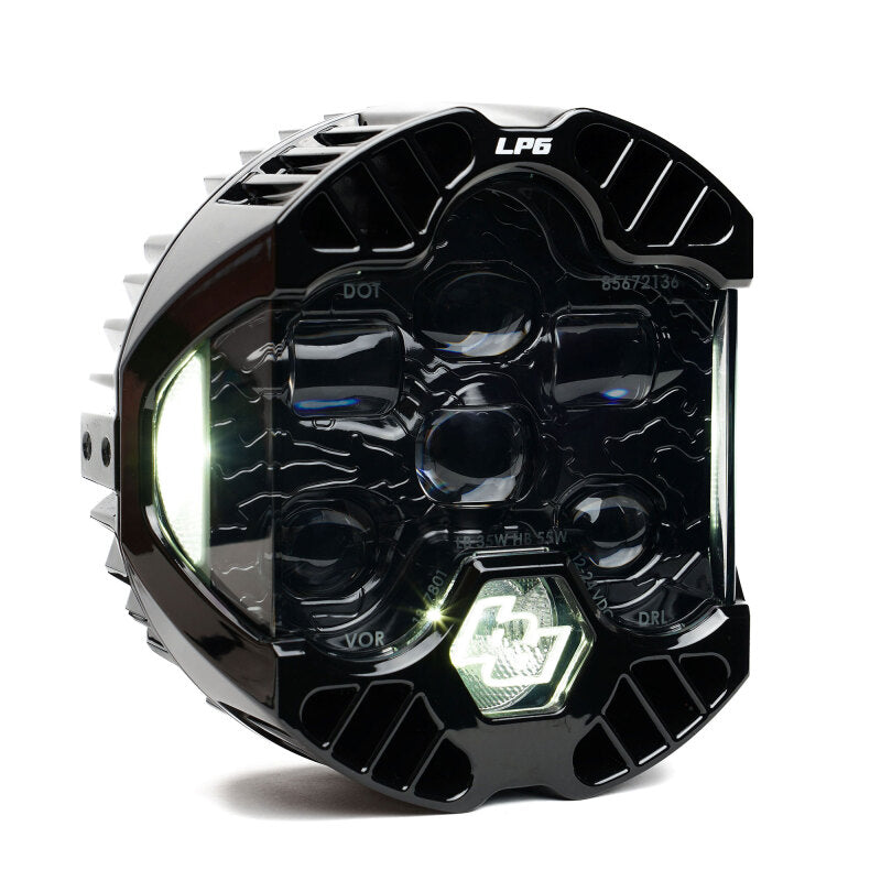 Baja Designs SAE & DOT Road-Legal LED Lights - DOT LP6 LED Auxiliary Light Pod (Clear DRL) - Single (part 180001)
