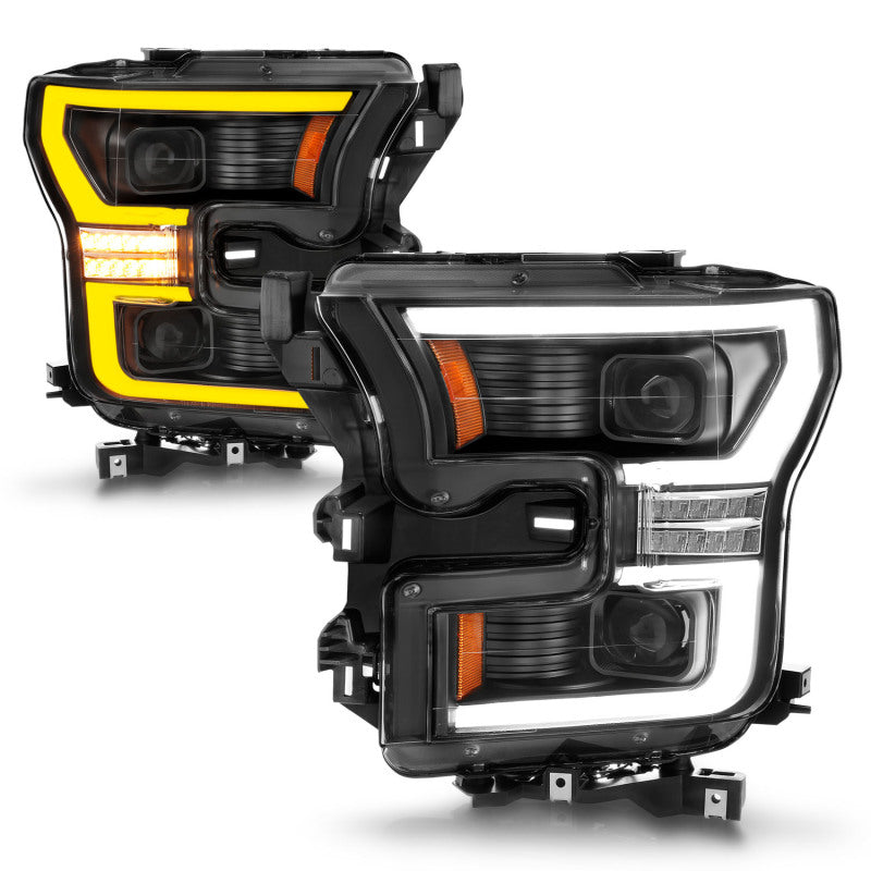 ANZO LED Projector Light Bar Switchback Headlights, Black - 2015-2017 Ford F-150 - ANZO part 111547 view 2