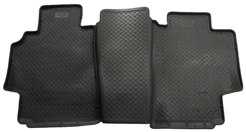Husky Liners Classic Style Floor Liners - Ram 2500/3500, Ford Super Duty & GM 2500HD/3500HD - 98-01 Dodge Ram 1500/2500/3500 Quad Cab Classic Style 2nd Row Black Floor Liners (part 61711)