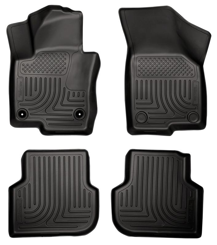 Husky Liners WeatherBeater Floor Liners - Volkswagen & Audi - 2011 Volkswagen Jetta (Sedan) WeatherBeater Combo Black Floor Liners (part 98831)