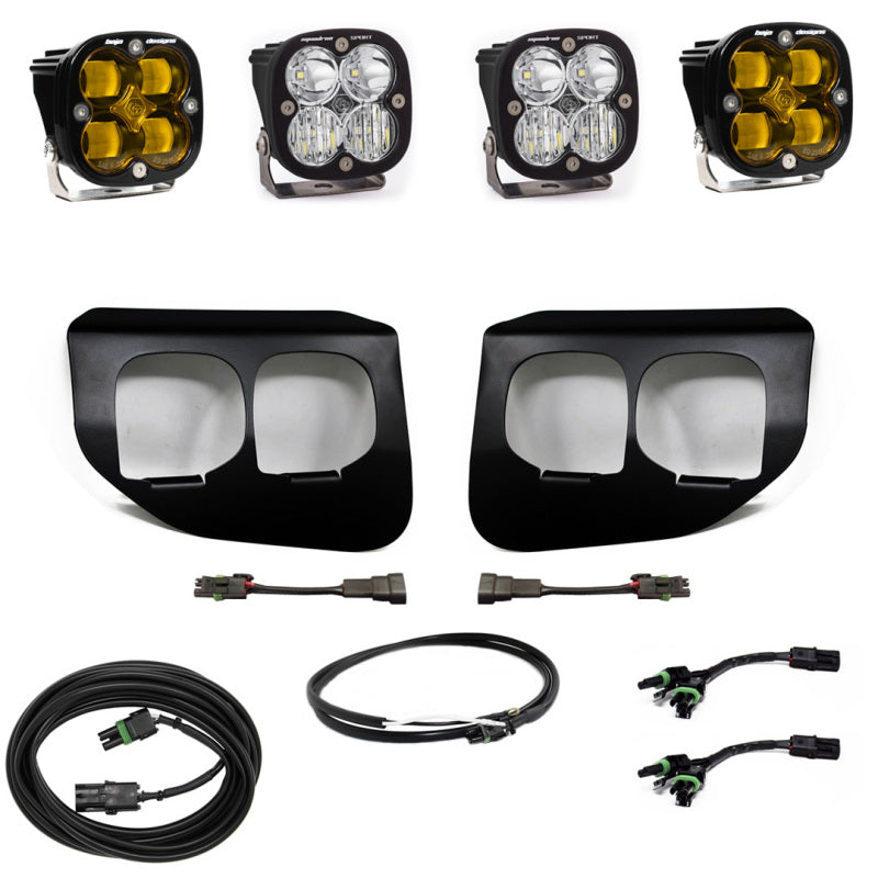 Baja Designs LED Light Kits - Ford Super Duty - Ford Super Duty (20-On) Fog Lights FPK Amber SAE/Sport DC w/Upfitter (part 447739UP)