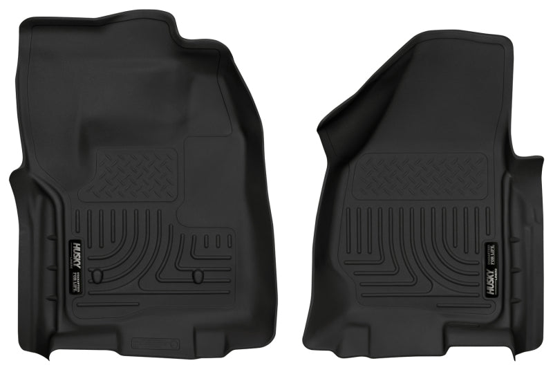 Husky Liners WeatherBeater Floor Liners - 2012.5 Ford SuperDuty/F-250/F-350 Regular Cab WeatherBeater Black Floor Liners