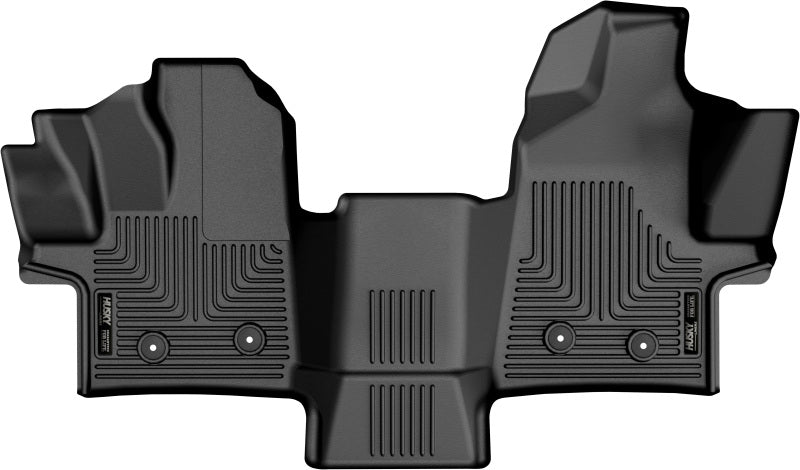 Husky Liners WeatherBeater Floor Liners - Ford Transit & E-Series Vans - 22-23 Ford Transit WeatherBeater Black Floor Liners (part 18781)