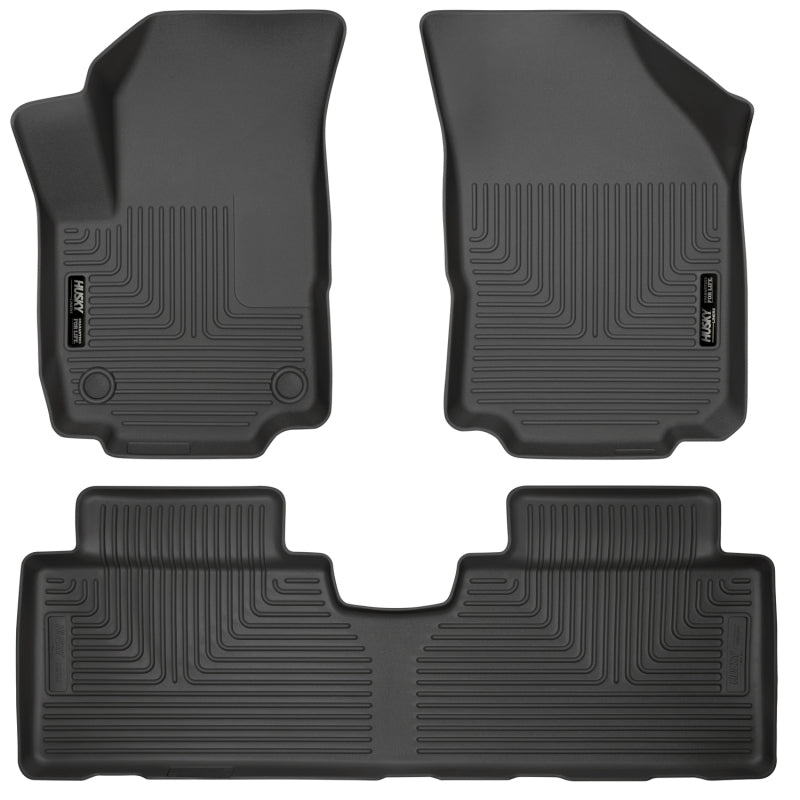 Husky Liners WeatherBeater Floor Liners - Chevy, GMC, Buick & Cadillac - 18-23 GMC Terrain WeatherBeater Black Front & 2nd Seat Floor Liners (part 95151)