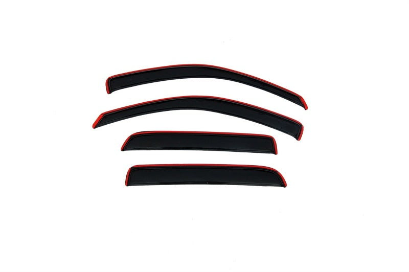 AVS Ventvisor In-Channel Front & Rear Window Deflectors 4pc for 2005-2011 Dodge Dakota Quad Cab - Smoke