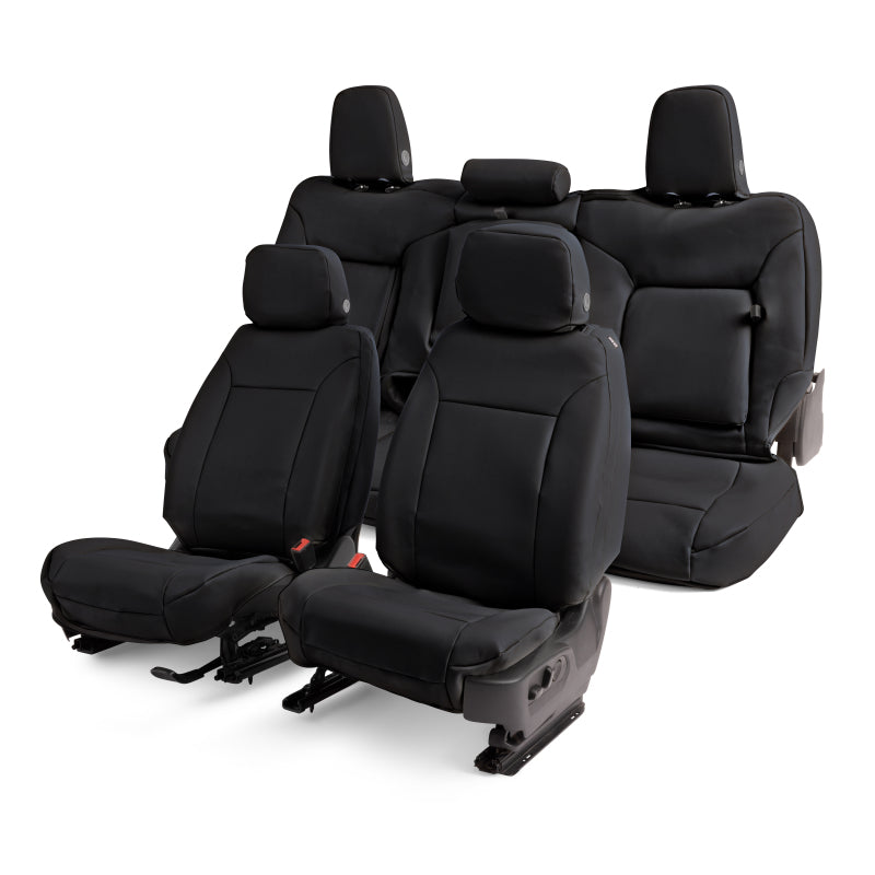 Covercraft 19-24 Chevrolet Silverado Leatherette PrecisionFit Custom Second Row Seat Covers - Black - GTC4140LTBK - view 2