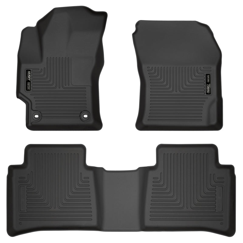 Husky Liners WeatherBeater Floor Liners - Toyota & Lexus - 2020 Toyota Corolla Weatherbeater Black Front & 2nd Seat Floor Liners (part 95751)