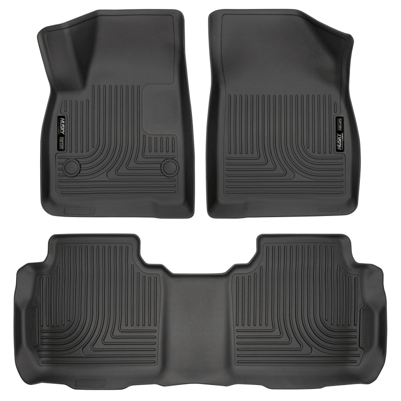 Husky Liners WeatherBeater Floor Liners - Chevy, GMC, Buick & Cadillac - Weatherbeater 17-23 Cadillac XT5 / 17-23 GMC Acadia Front & 2nd Seat Floor Liners - Blk (part 99141)