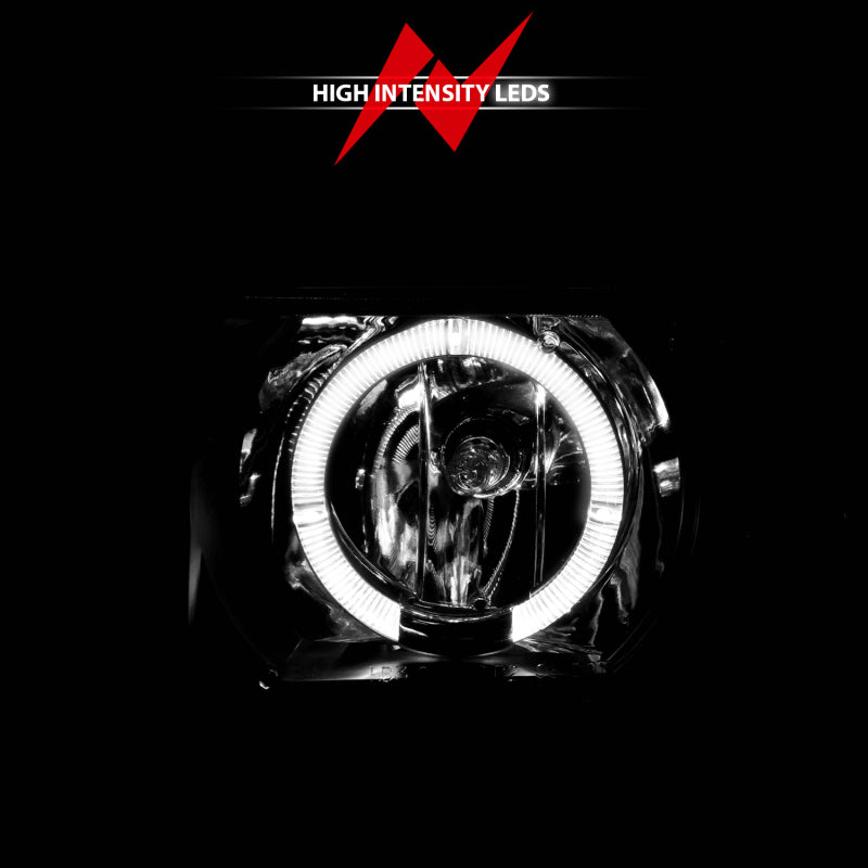ANZO LED Projector Halo Headlights, Black - 1998-2004 Chevy S-10 & S-10 Blazer - ANZO part 111015 view 7