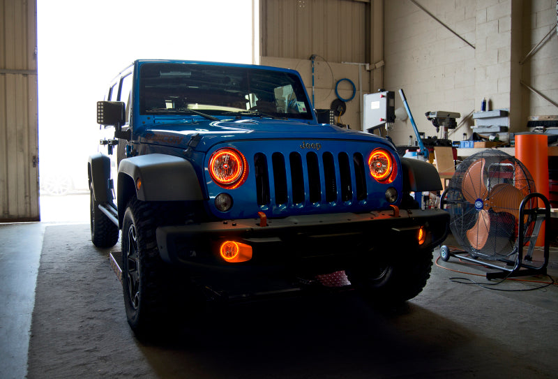 ORACLE Lighting 07-17 Jeep Wrangler LED Fog Halo Kit - Amber - 1177-005 - view 2
