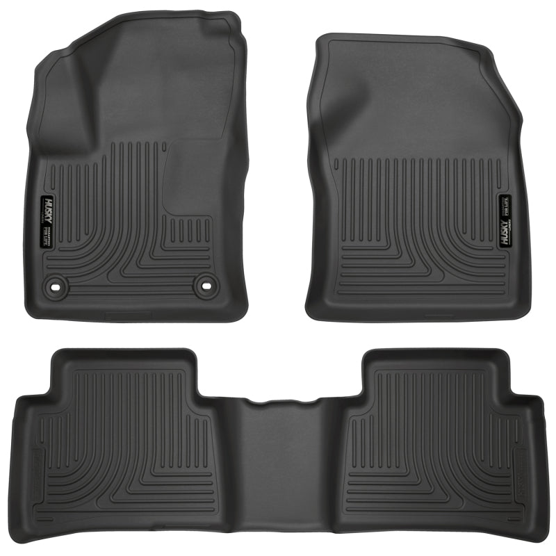 Husky Liners WeatherBeater Floor Liners - Toyota & Lexus - 2016 Toyota Prius Weatherbeater Black Front & 2nd Seat Floor Liners (Footwell Coverage) (part 98991)