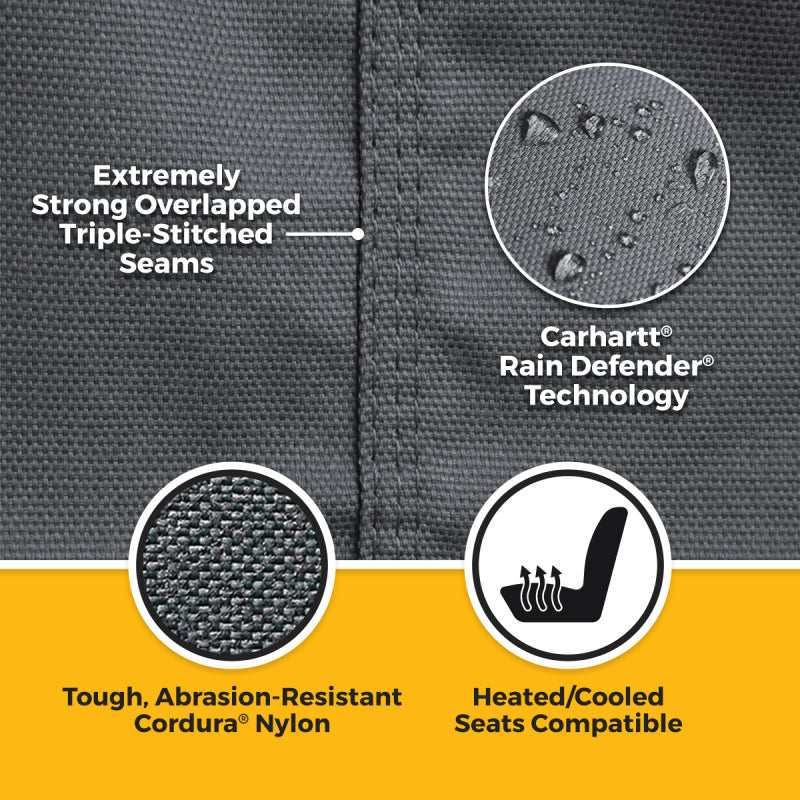 Covercraft 21-25 Ford F150 Carhartt Super Dux SeatSaver Front Row Custom Seat Cover - Gravel - SSC3494COGY - view 3