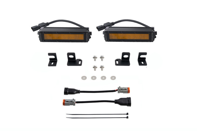 Diode Dynamics 2024+ Toyota Tacoma SS6 LED Fog Light Kit - Amber Wide - DD7932