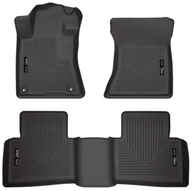Husky Liners WeatherBeater Floor Liners - Nissan & Infiniti - 19-23 Nissan Altima WeatherBeater Black Front & Second Seat Floor Liner (part 99381)