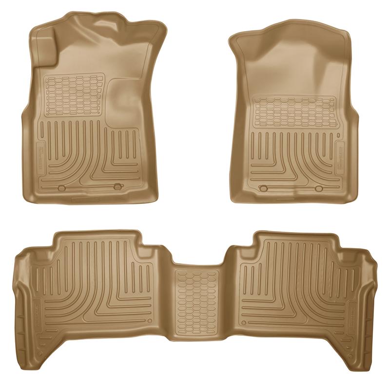 Husky Liners WeatherBeater Floor Liners - Toyota Tacoma - 05-13 Toyota Tacoma WeatherBeater Combo Tan Floor Liners (part 98953)