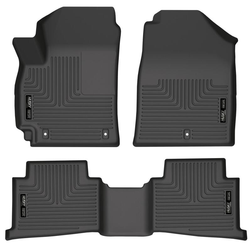 Husky Liners WeatherBeater Floor Liners - Hyundai, Kia & Genesis - 21-22 Kia Seltos WeatherBeater Front & 2nd Seat Floor Liners - Black (part 95801)