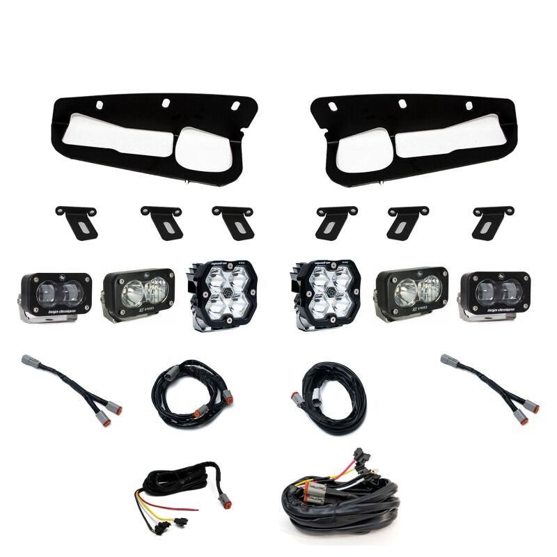 Baja Designs LED Light Kits - Ford Bronco - 21-25 Ford Bronco Squadron 2.0 Pro (Spot) / S2 SAE / S2 Pro D/C FPK Steel Bumper w/UP (part 440082UP)