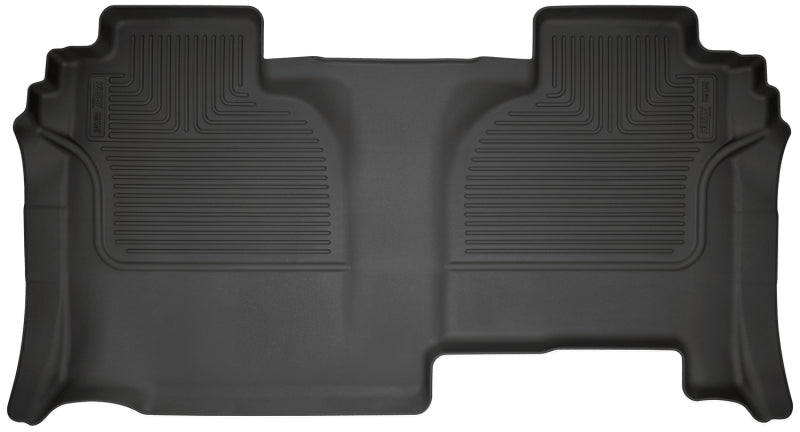 Husky Liners WeatherBeater Floor Liners - 20-24 Chevrolet Silverado 2500/3500HD DC WeatherBeater 2nd Seat Black Floor Liners