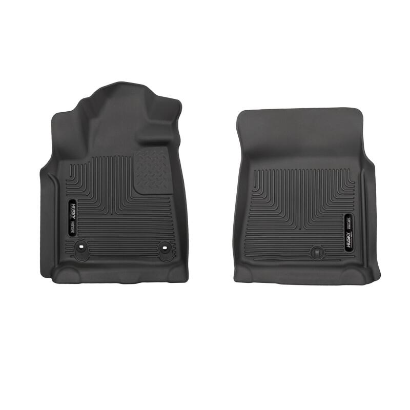 Husky Liners X-act Contour Floor Liners - Toyota Tundra - 12-14 Toyota Tundra Pickup(Crew / Ext / Std Cab) X-Act Contour Black Front Floor Liners (part 53711)