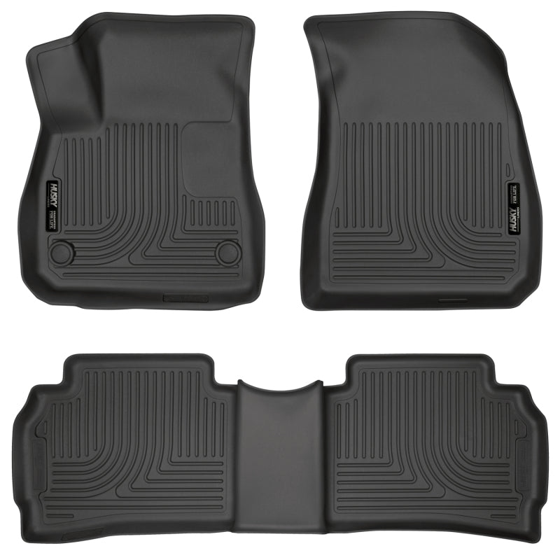 Husky Liners WeatherBeater Floor Liners - Chevy, GMC, Buick & Cadillac - 2016 Chevy Malibu Weatherbeater Black Front & 2nd Seat Floor Liners (Footwell Coverage) (part 99191)