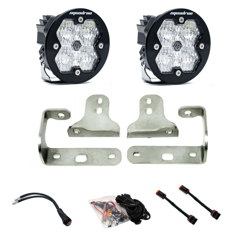 Baja Designs LED Light Kits - Jeep Wrangler & Gladiator - 18-25 JL/JT / 20-25 Gladiator Sport Bumper Squadron-R Sport 2.0 Fog Kit (WC) - Clear (part 440045)