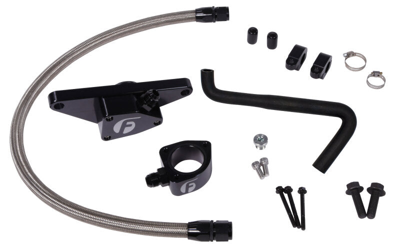 Fleece Performance Coolant Bypass Kit with Stainless Braided Line - 2006-2007 Dodge Ram 2500/3500 5.9L Cummins (Automatic) - Fleece part FPE-CLNTBYPS-CUMMINS-0607-SS