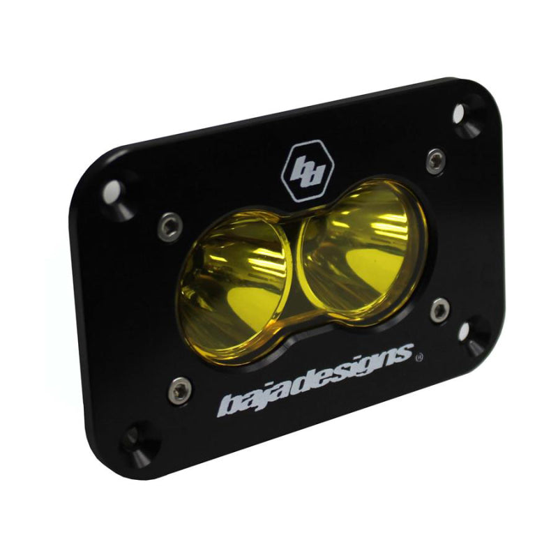 Baja Designs S2 Sport LED Light Pods - S2 Sport Flush Mount Work/Scene Pattern LED Work Light - Amber (part 541016)