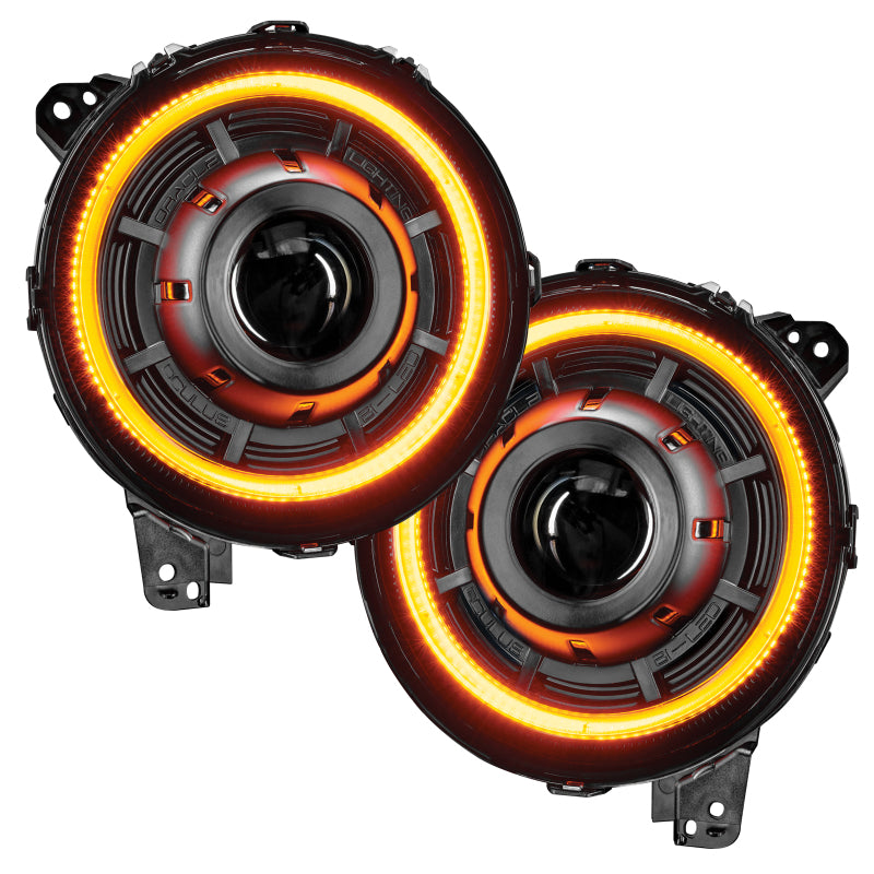 ORACLE Lighting Jeep JL/Gladiator JT Oculus Bi-LED Projector Headlights - Amber/White Switchback - 5839-023
