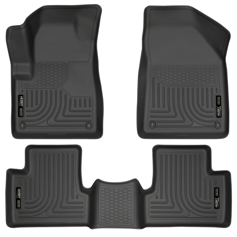 Husky Liners WeatherBeater Floor Liners - Jeep, Dodge, Ram & Chrysler - 14 Jeep Cherokee WeatherBeater Black Front and Second Seat Floor Liners (part 99031)