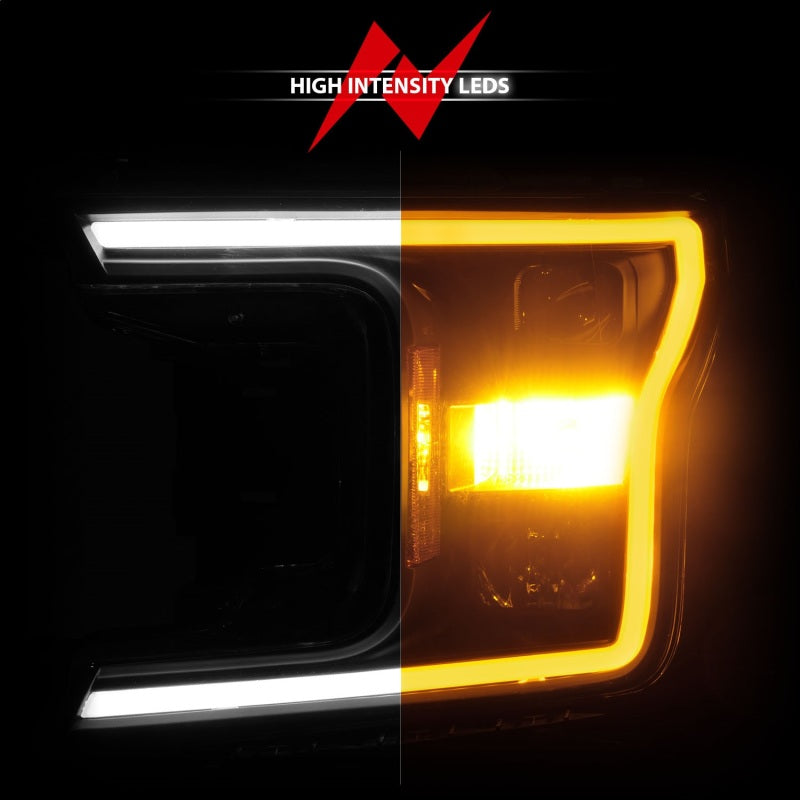 ANZO Projector Plank Style Switchback Headlights, Black - 2018-2020 Ford F-150 - ANZO part 111509 view 5