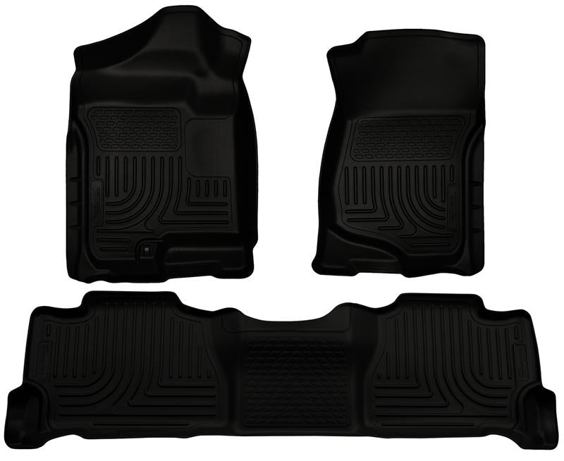 Husky Liners WeatherBeater Floor Liners - Chevy Tahoe/Suburban, GMC Yukon & Cadillac Escalade - 07-13 GM Escalade/Suburban/Yukon WeatherBeater Black Front & 2nd Seat Floor Liners (part 98251)
