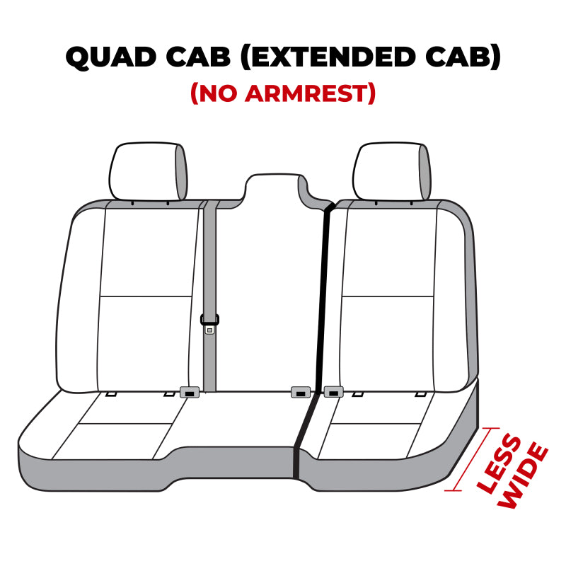 Covercraft 19-23 Dodge RAM 1500 Polycotton SeatSaver Custom Second Row Seat Covers - Charcoal - SS8537PCCH - view 3
