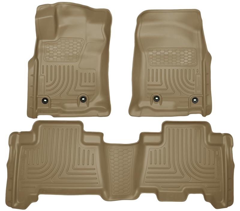 Husky Liners WeatherBeater Floor Liners - Toyota 4Runner - 2013 Toyota 4Runner WeatherBeater Tan Front & 2nd Seat Floor Liners (part 99573)