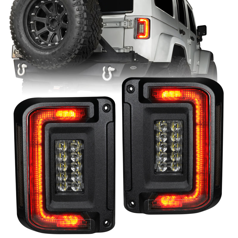 ORACLE Lighting 07-17 Jeep Wrangler JK Flush Mount LED Tail Lights - Tinted - 5891-504-T